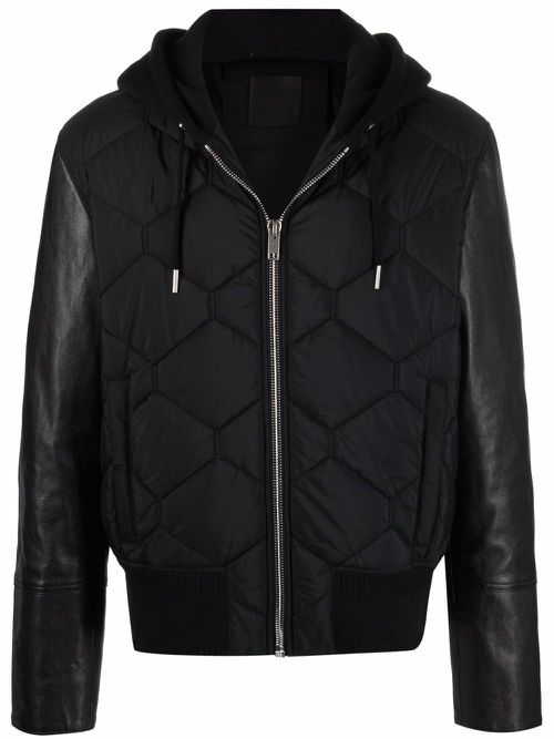 Padded-panel jacket - Black