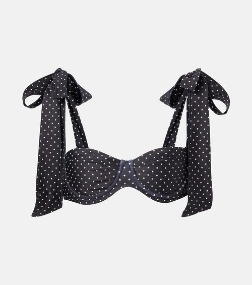 Lady polka-dot bikini top