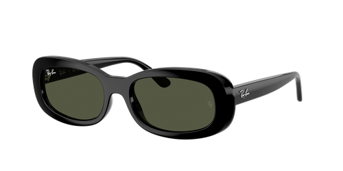 Ray-Ban Woman Sunglass RB2221 - Frame color: Black, Lens color: Green