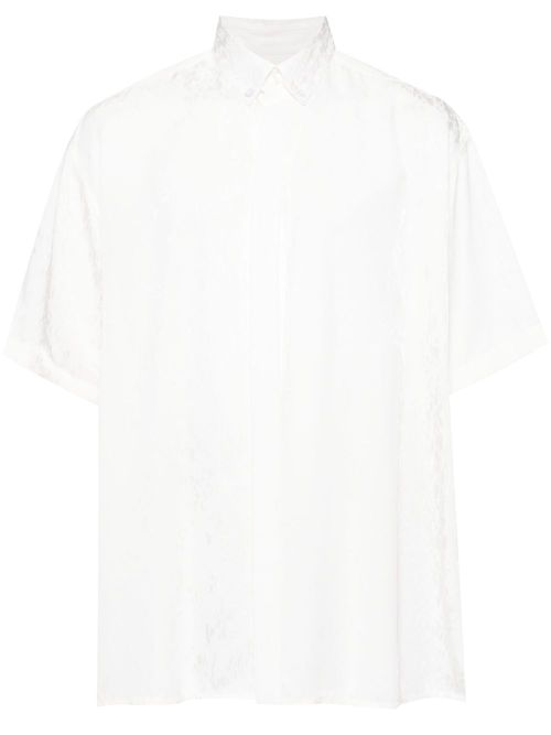 Patterned-jacquard shirt - White
