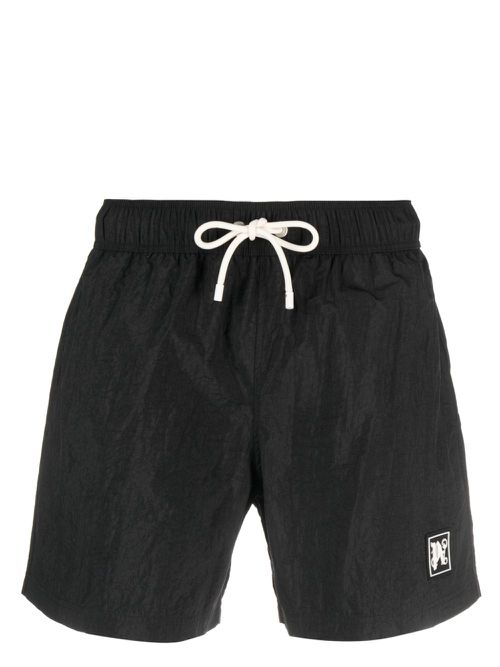 Monogram-patch swimming shorts - Black