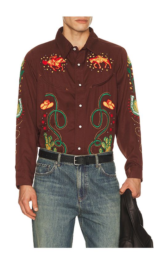 Sendero Provisions Co. Show Pony Shirt in Brown. XL/1X. Also in XS