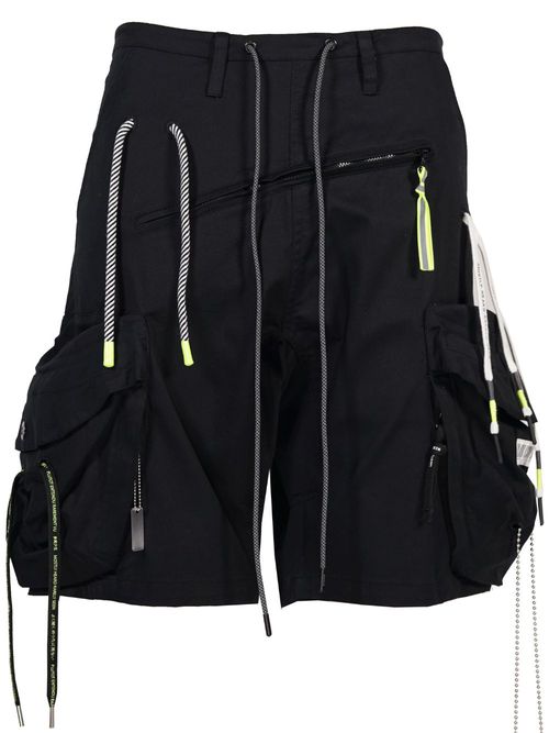 Multi drawcord cargo shorts - Black