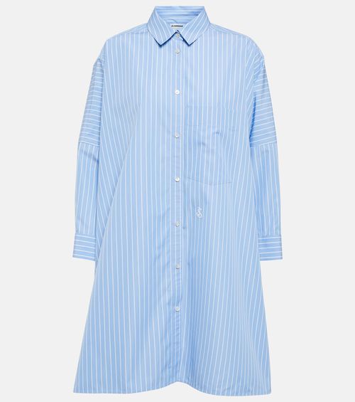 Striped cotton poplin shirt