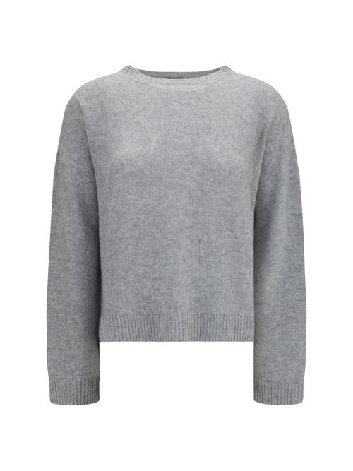 Cashmere Crewneck Sweater — Gray