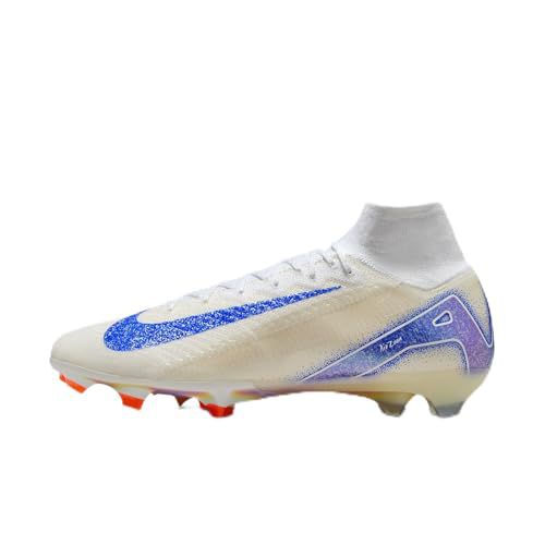 Nike Mercurial Superfly 10 Elite Blueprint FG High-Top Soccer Cleats (HJ9293-100, White/Racer Blue)