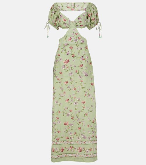 Cielo Honeysuckle floral linen maxi dress