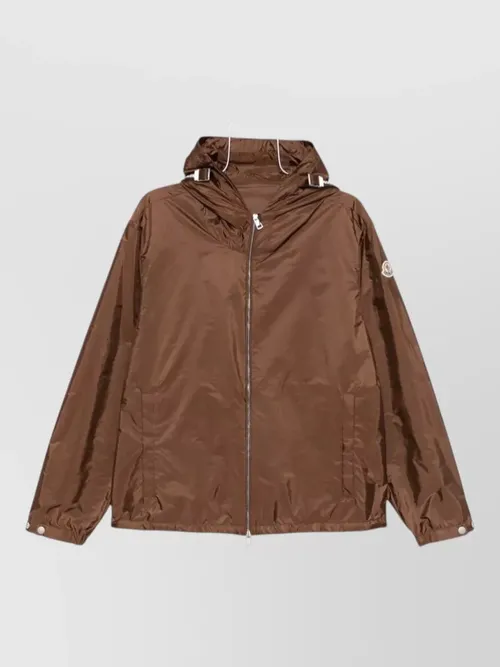 Moncler - hooded short jacket adjustable hood cuff