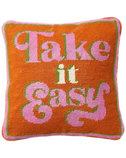 Us Kit Take It Easy Needlepoint Pillow