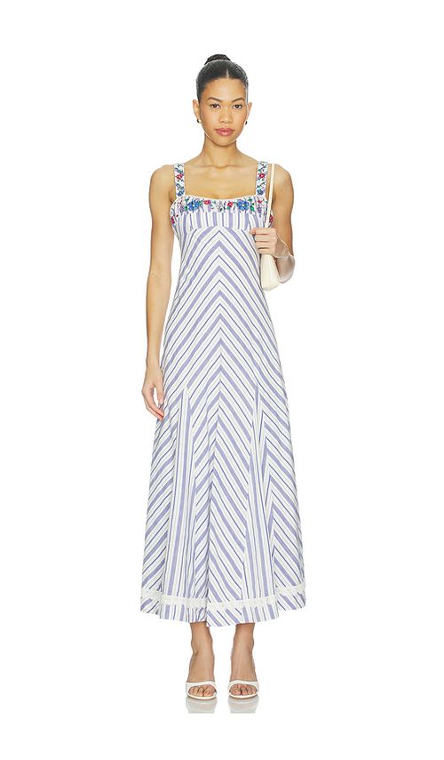 Free People Havenwood Maxi Dress in White,Blue. XS. Also in M, L