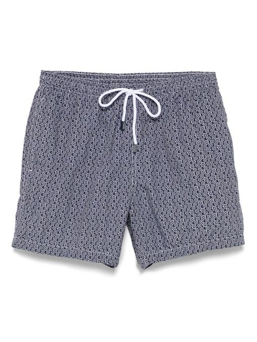Barba floral-print swim shorts - Blue