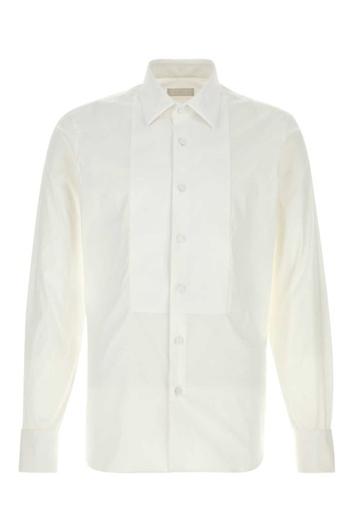 White Stretch Poplin Shirt
