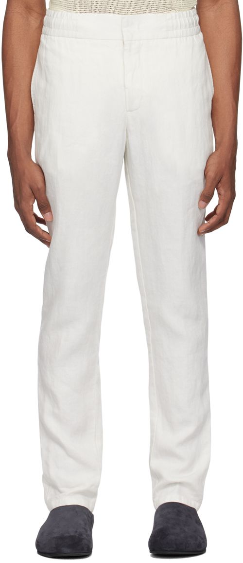 Orlebar Brown White Cornell Trousers