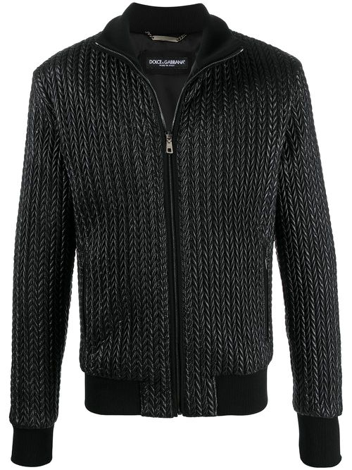 Quilted bomber jacket - Black