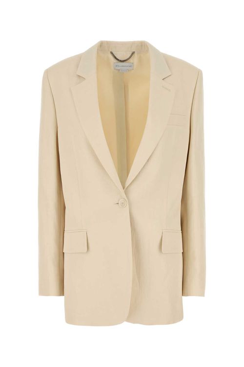 Ivory Viscose Blend Blazer