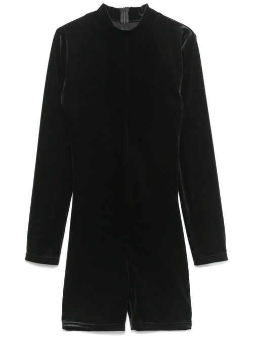 Velvet playsuit - Black