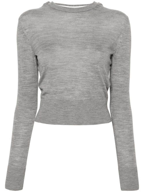 Le Pull Rica scarf-detail jumper - Grey