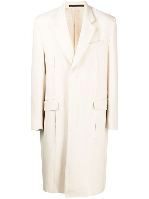 Single-breasted coat - White