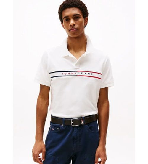 Tommy Jeans for man. DM0DM20916 Slim fit polo shirt white (S), Casual, Cotton, Short sleeve