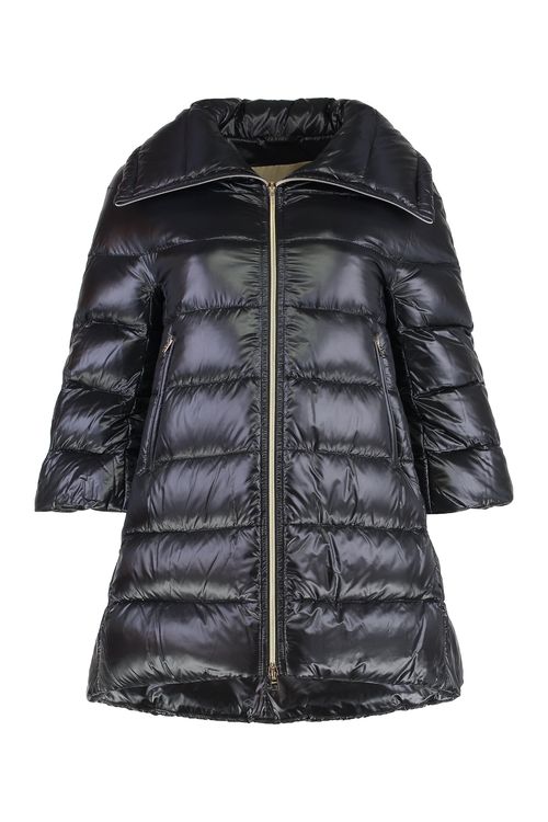 Cleofe Down Jacket in Shiny Nylon with Dual-Slider Zip