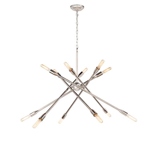 Polished Nickel Chandelier from the Cobra Collection