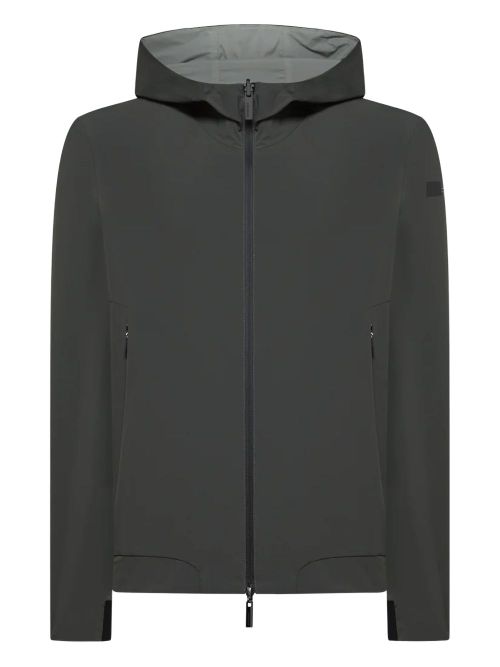 Hooded front-zip jacket - Green