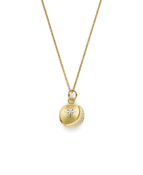 Celestial Star Gold Tone Stainless Steel Necklace - Gold