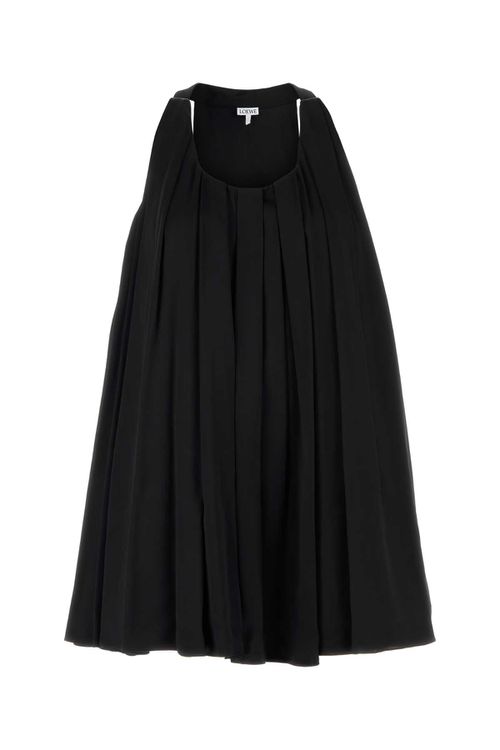 Black Satin Mini Dress