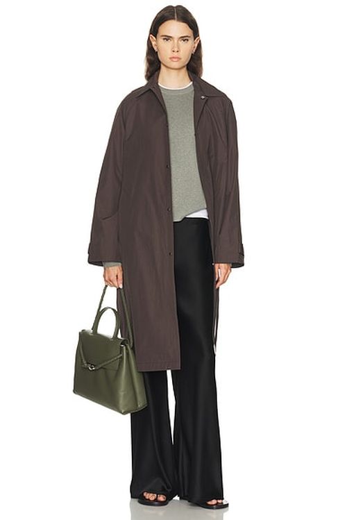 EAVES x Jasmine Tookes Kenzie Trench Coat in Ganache - Taupe. M also in L, S, XL
