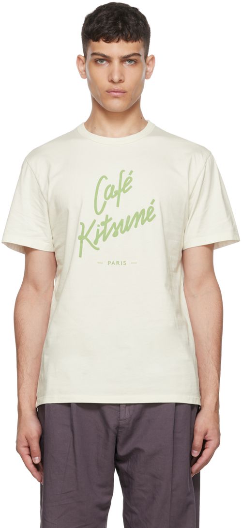 Maison Kitsuné オフホワイト Café Kitsuné Tシャツ