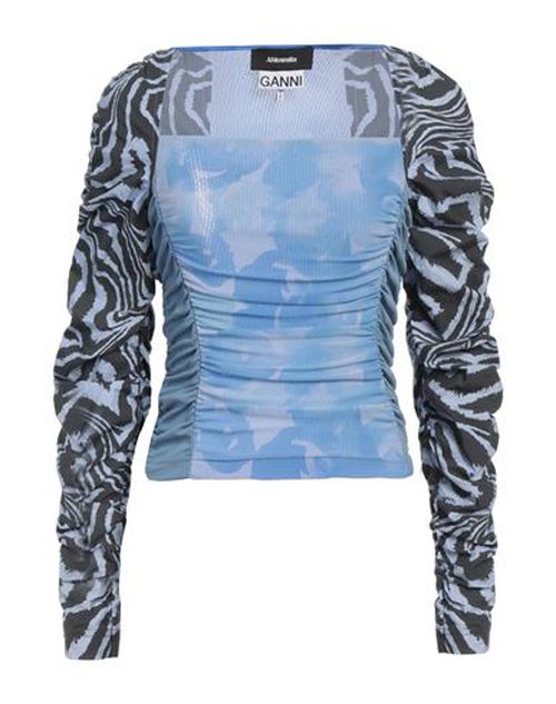 Woman Top Light blue Size 2 Cotton, Polyamide, Elastane, Rayon