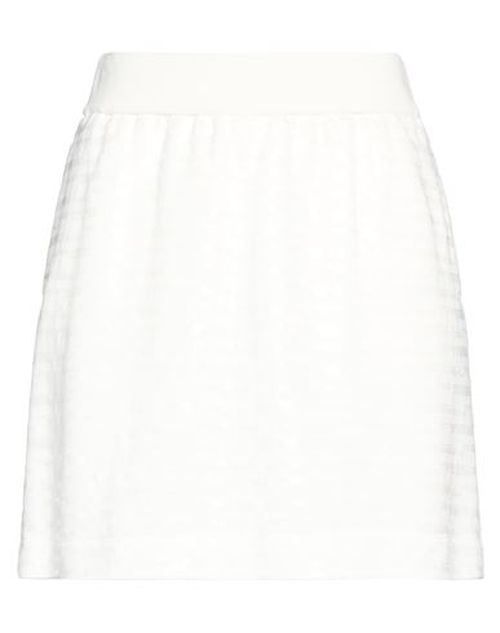 Woman Mini skirt White Size 6 Cotton, Polyester