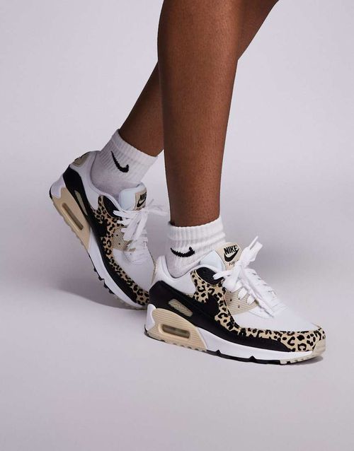 Air Max 90 trainer in leopard and black