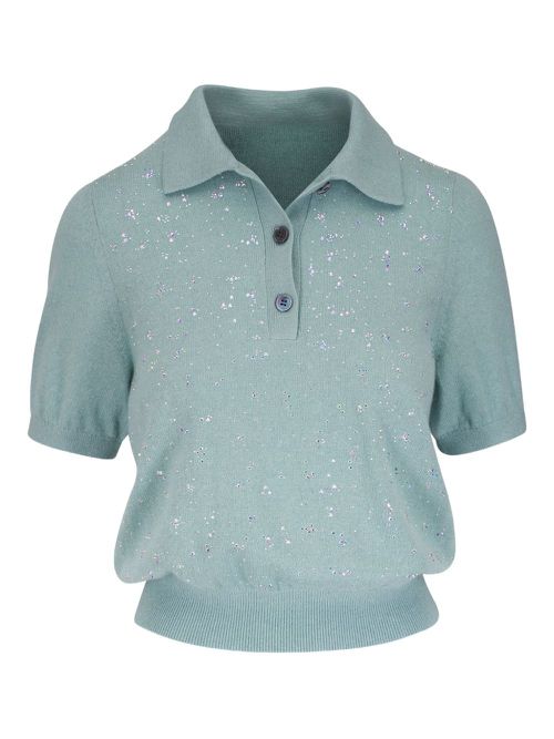 Libertine cashmere polo top - Blue