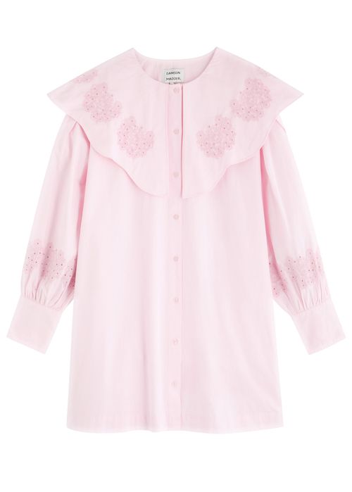 Damson Madder Mimi Broderie Anglaise Cotton Mini Dress