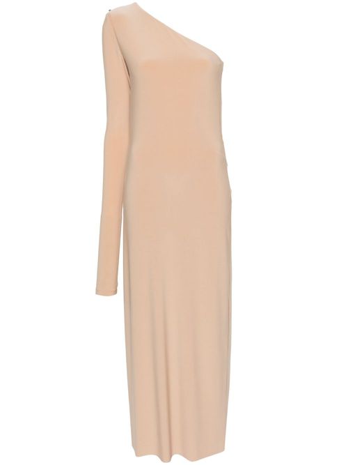 One-shoulder maxi dress - Neutrals