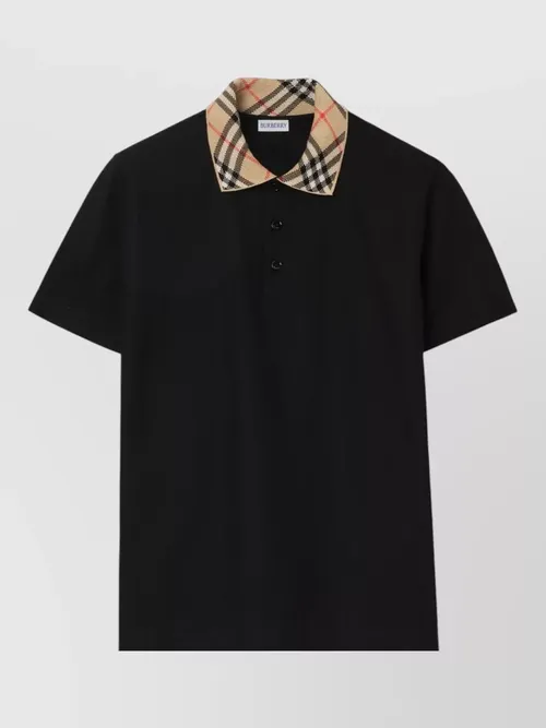 Burberry - evan polo shirt short sleeves contrasting collar