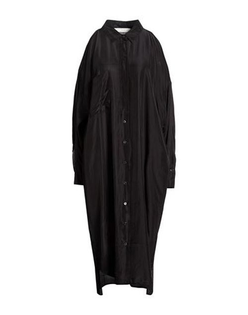 Woman Midi dress Charcoal Size 10 Silk