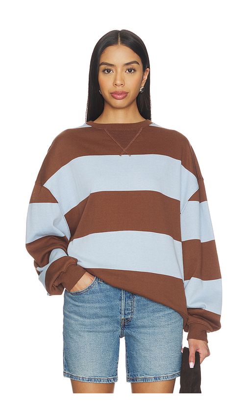 Free People Classic Stripe Crew Wide in Periwinkle Combo. L also in XS