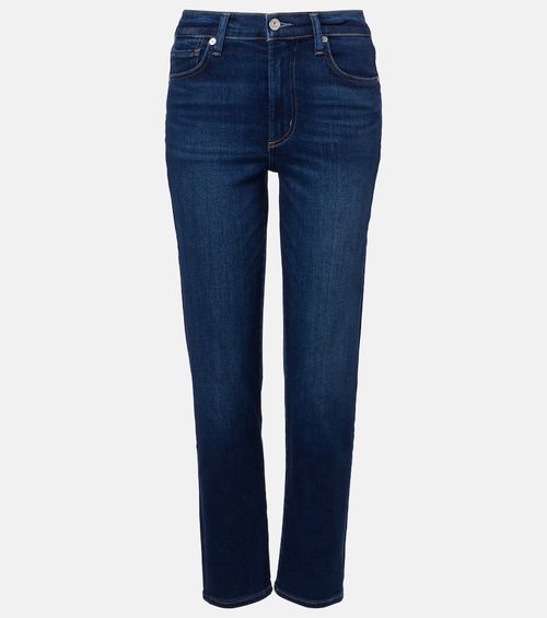 Caia cropped mid-rise straight jeans