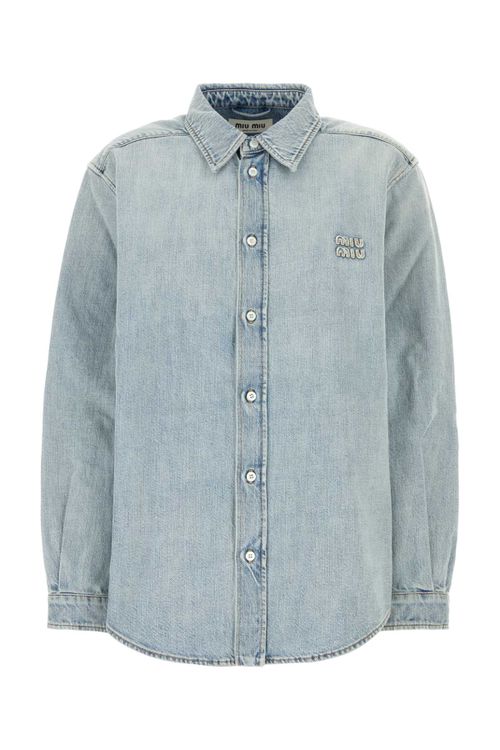 Light-Blue Denim Shirt — Blue