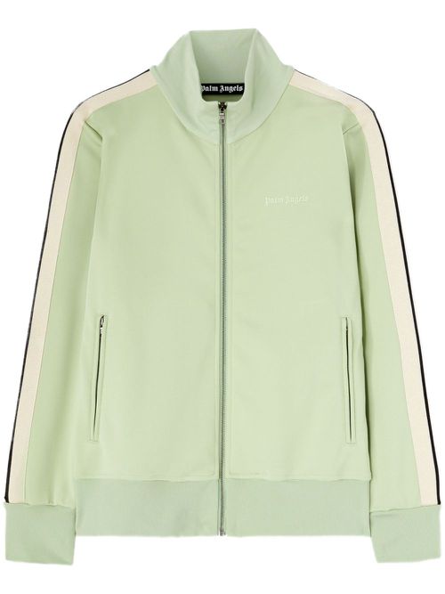 Embroidered logo track jacket - Green