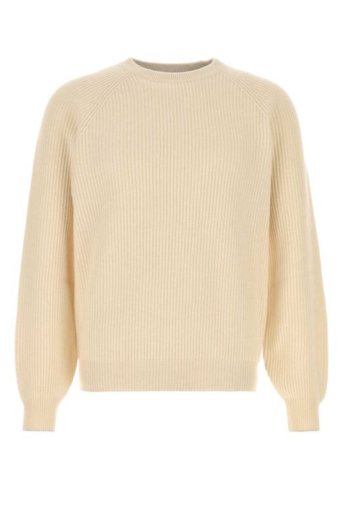 Ribbed Cashmere Sweater — Beige