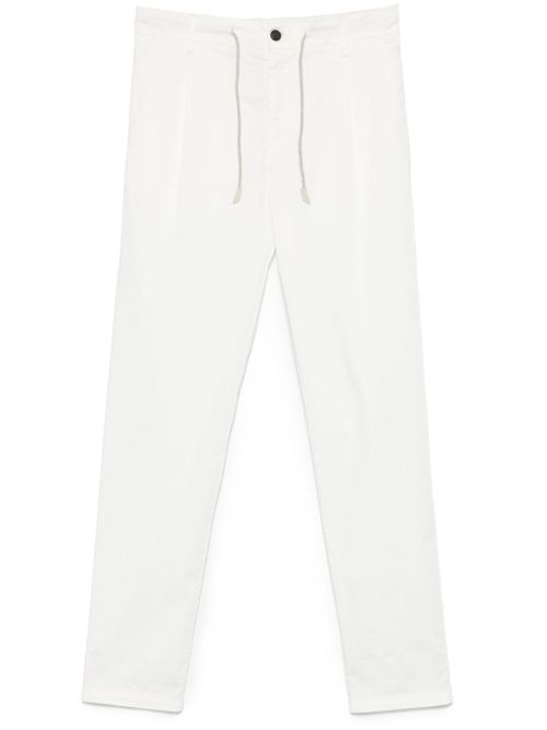Drawstring Cotton Trousers — White