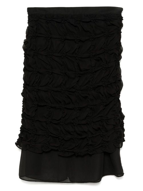Rokh scrunched chiffon skirt - Black