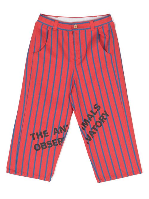 Camel stripe-print trousers - Red