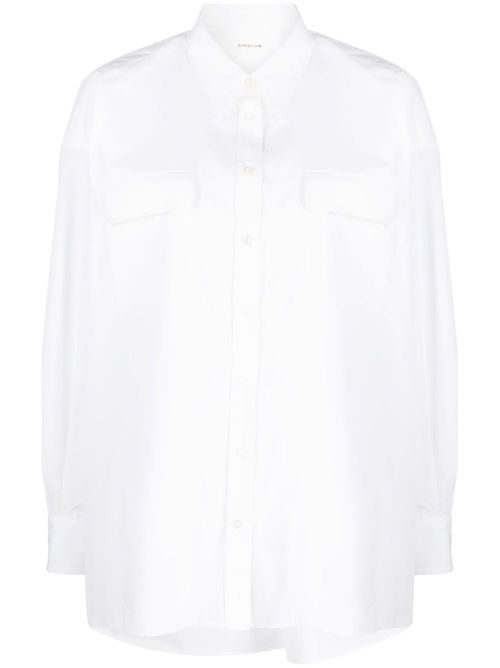 Oversized cotton shirt - White