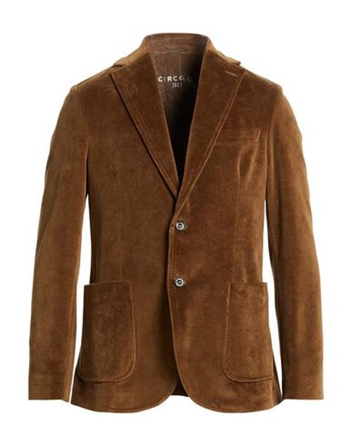Man Blazer Brown Size 36 Cotton, Polyester