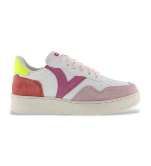 Victoria for woman. 1258269 Madrid multicoloured leather trainers (39), 1 to 3 cm, Laces, Casual, Multicolor