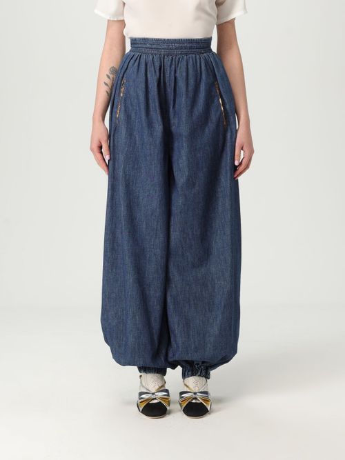 Pants VALENTINO Woman color Blue